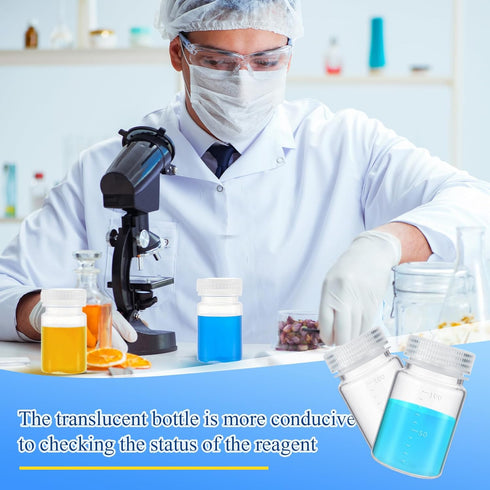 12 Bottles(Clear,3oz 100ml,Wide Tatuo Pcs Plastic Sample Bottles with Screw Cap, Liquid Containers with Lid for Lab