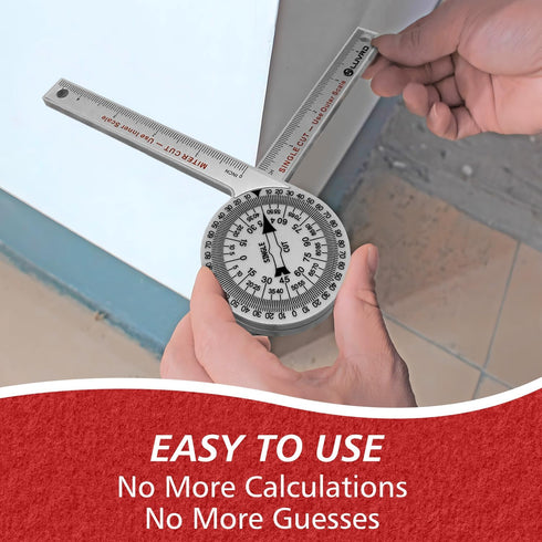 Miter Saw Protractor, Professional Angle Finder for Woodworking, Replaces Model #505P-7, Measuring Rulers for Carpentry