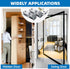 300LB Mount,1 Set) Heavy Duty Hidden Pivot Hinges Stainless Steel for Murphy Door Bookshelf Secret Room Invisible Door