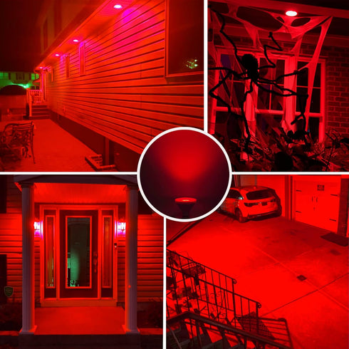 CICINY Par38 Red Flood Light Bulb - 15W (100W Equivalent) - E26 Base Red LED Flood Lights 2 Pack, Party Decoration,