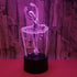 WMH 3D 7 Ballet Dancer Night Light Touch Table Desk Optical Illusion Lamps Color Changing Lights Touch Switch Table