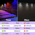 Wall(8 Pack,Black) Yivsen Solar Fence Lights, Warm White & RGB Fence Lights Outdoor Step Lights Outdoor Waterproof LED