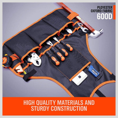 Woodworking Apron with 16 Pockets, Adjustable Size, Durable Canvas Construction for Men and Women