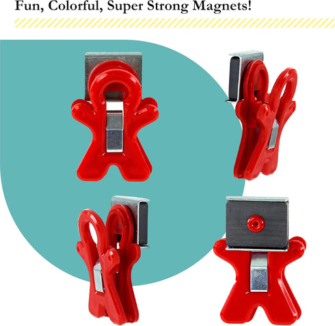 The Pencil Grip Magnet Man Magnetic Clip, Assorted Colors, Pack of 10 by The Pencil Grip
