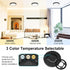 15W 1500Lm 3000K-4000K-6500K 7 Inch Closet libtit Black Flush Mount Ceiling Light, Thin Flat LED Lighting Fixture