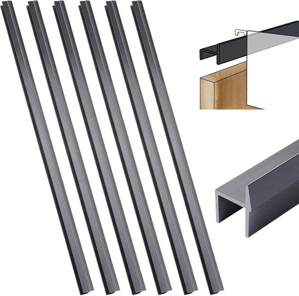 Leinuosen 6 Pcs Drawer File Folders, PVC Hanging File Rails for Drawer Sides, Letter Size File Storage Organizer (16