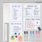 Magnetic Fridge Whiteboard Set: Dry Erase White Board (12X8"), Bonus Magnets, Markers & Erasers