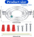 Eldraqth 125mm /4.9 Inches Light Fixture Mounting Bracket, Round Light Crossbar with Screws and Nuts Heavy Duty Ceiling