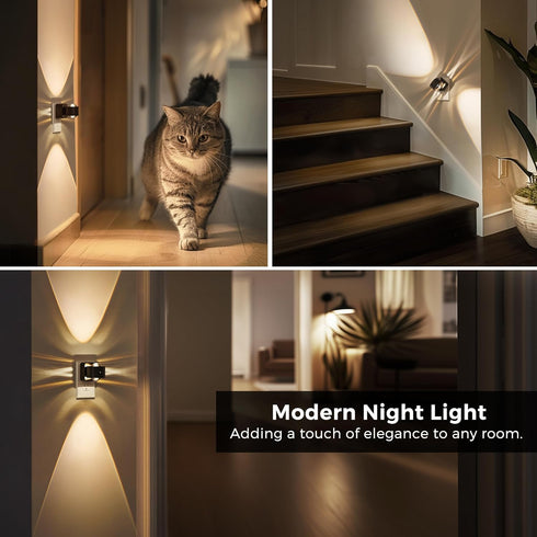 Gifts,1 Pack L LOHAS LED Night Light Projector, Night Lights Plug into Wall, Dusk to Dawn Sensor, Rotating Nightlight