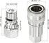 PATIKIL Hydraulic Quick Connect Coupler Set, 1 Set Carbon Steel G1/4 Female Pipe Fitting Plug Adapter for Construction Agriculture, Silver by PATIKIL