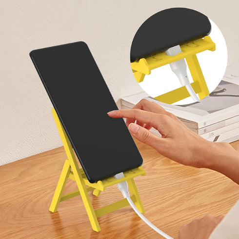 Tizuqe Foldable Chair Shape Phone Holder for Desk Portable Travel Holder Office Desk Accessories