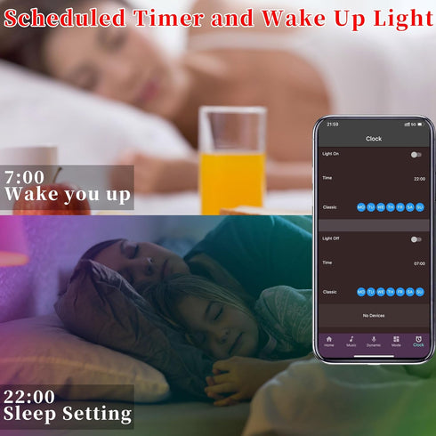 25FT 44 QZYL LED Lights for Bedroom, RGB LED Strip Lights with Keys IR Remote, Smart LED Light Strip with Adhesive