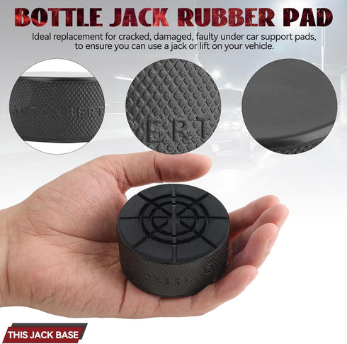 1.45inch Rubber Bottle Jack Pad Adapter, Car Floor Jack Extension Tool for Most 8T 10 Ton Bottle Jacks