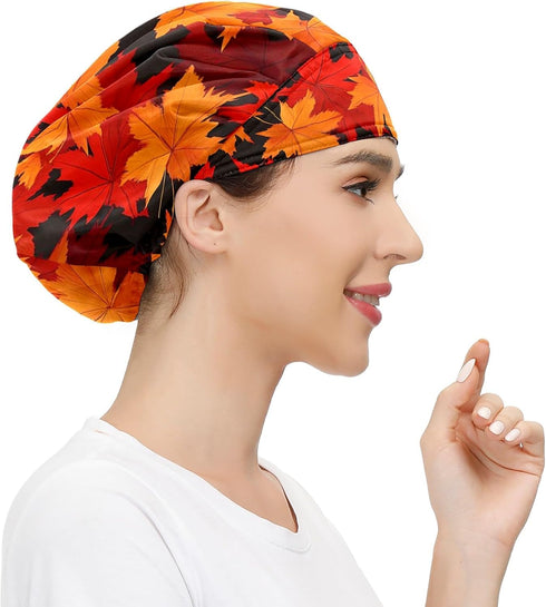 Unisex Bouffant Scrub Cap with Elastic Tie Back - Comfortable Hair Cover for Professionals