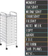 YIXAXKAO 12 Pieces Rolling Storage Cart Labels 10 Drawer Rolling Storage Cart Label