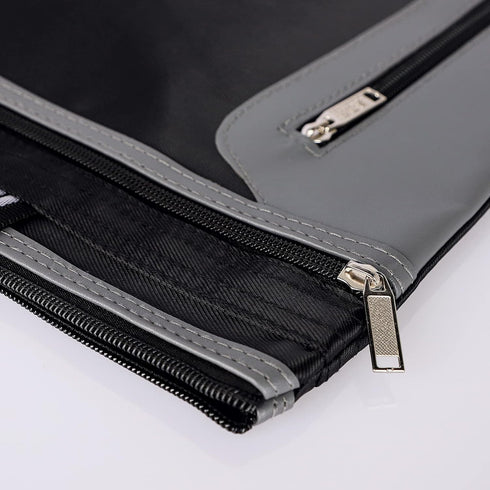 Portable Business Briefcase Zippered Bag, Waterproof A4 File Folder Bag, Carrying Case Handbag File Storage Organizer