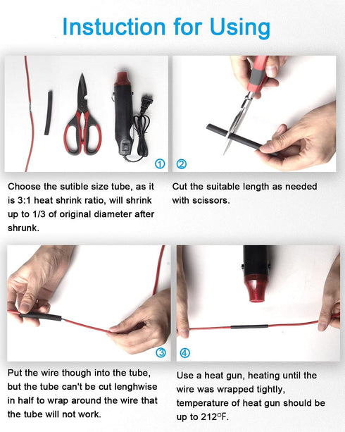 162pcs 3:1 Large Dual Wall Adhesive Heat Shrink Tubing Kit, 5 Sizes (1.25, 1, 1/2, 3/8, 1/8 inch) for Marine Electrical