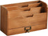 Wooden Desktop Organizer Rack with Drawer for Storing Stamps, Notes, Paper Clips, Scissors