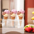 3-hole (3cm Yardwe Ice Cream Cone Holder Stand, U-shaped Diameter) Desktop Multi-cone Rack for Restaurant and Party