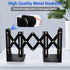 Carooyac Adjustable Metal Book Ends, Heavy Duty Decorative Bookends for Home Office, Kids Bookshelf, Magazine Holder