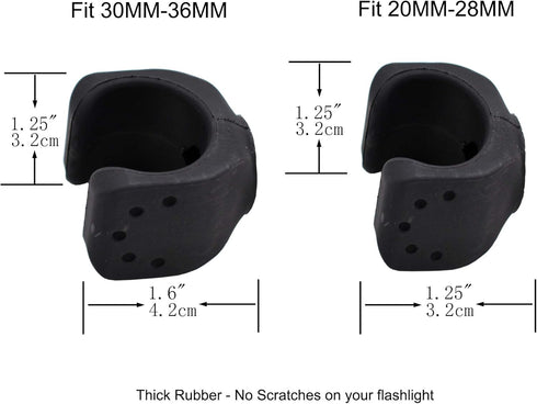 YYST Flashlight Mounting Brackets 4/PK - Two Big and Two Small (No Flashlight)