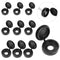120 Pcs Plastic Hinged Screw Cover Caps, 4mm/5mm/6mm Snap Washer Covers, Black