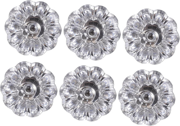 DOITOOL 6Pcs Mini Decorative Knobs for Cabinets Lightweight Plastic Handles for Jewelry