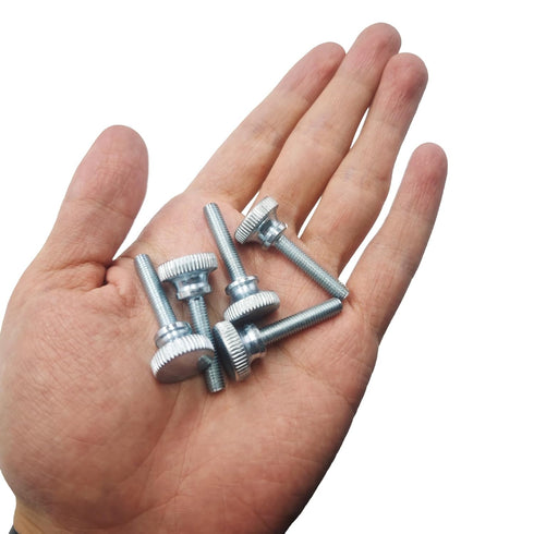 STFRBTH 5PCS M5 25mm x Thumb Screws, Flat Knurled Head Threaded Fasteners for Monitor Mount, TV Wall Bracket
