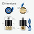 1/4” Brass Electric Solenoid Valve, 2 Way Air Valve Normally Closed for Air, Water, Oil, Gas 2W-025-08 (AC110V)