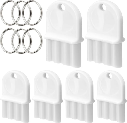 KH866 Universal Toilet & Paper Towel Dispenser Keys 6 Pack White Tissue Hard