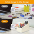 Remote Control Holder Organizer with 4 Compartments, Caddy/Box/Tray for Bedside Table/Office Desk, Desktop Storage