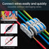 GKEEMARS 50 Pcs Wire Connector, 1 Conductor Compact Wire Connectors Splicing Connectors for Circuit Inline 24-12 AWG (Blue)