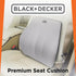 BLACK+DECKER Memory Foam Lumbar Support Pillow, Lumbar Cushion for Office, Car, Wheelchair & Airplane Adjustable Strap
