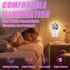 GANTINIR Purple Flower Night Light Watercolor Floral Night Lights LED Lamp Round Plug into Wall Nightlight with Dusk