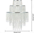 3 12.6 inches, Waneway Large Tiers Beads Pendant Shade, Ceiling Chandelier Lampshade with Acrylic Jewel Droplets