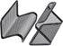 Black Metal Mesh Business Card Holder, Desk Organizer for Office Name Cards (Black, 6 Pack)