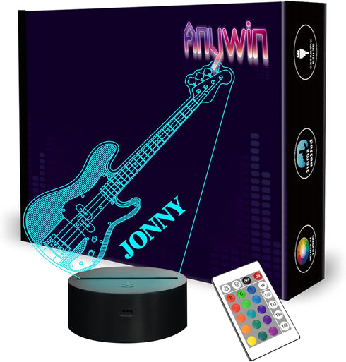 16 Anywin Guitar Custom Night Lights, LED Colors Changing Lighting, Guitar Acrylic Lamp Table Desk Bedroom Decoration