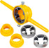 6PCS PVC Thread Maker Tool Kit, Reusable Pipe Threader Plumbing Tool with 1/2 Inch, 3/4 Inch, 1 Inch Dies
