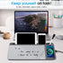 Varhomax Glass Desk Whiteboard with Wireless Charger, Dry Erase Board with Storage for Home and Office