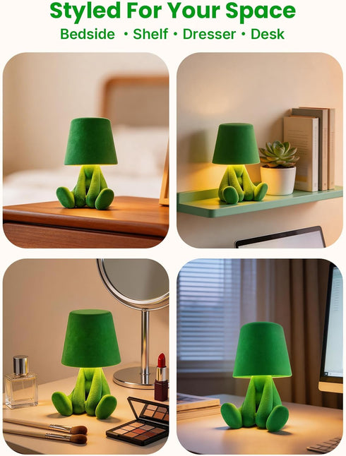 Modern Table Lamp for Youth: Rechargeable Cute Light for Kids Child Teen - Gift for Birthday Christmas Halloween Easter