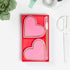 Knock Knock 2-Pack Hearts Sticky Set with Gold Metallic Gel Pen for Creative Notes