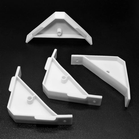 40PCS Cabinet Triangle Bracket, 90 Degree Corner Support Braces for Plastic White Cabinet Countertop Installation