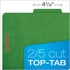 Pendaflex Classification Folders, Standard, Dark Green, 3 Dividers, Embedded Fasteners, 2/5 Cut Tab, Letter, 10/BX