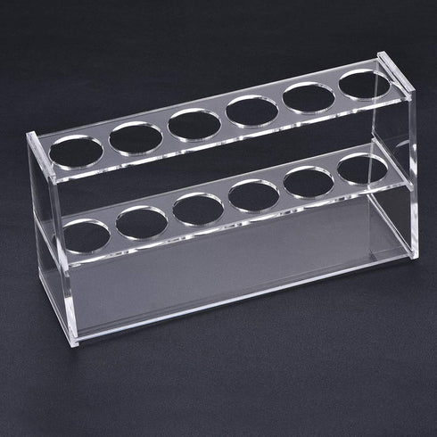 uxcell Acrylic Test Tube Holder Lab Stand Rack, 6 Wells for 100ml Centrifuge Tubes, Laboratory Clear