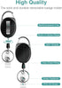 Puroma 3 Pack Clear ID Badge Holder with Waterproof Vertical Lanyard, Carabiner Badge Reel, Key Ring for Card Holder