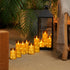9 Homemory Pcs Flameless Candles with Embedded Star String Fairy Lights, Battery Operated Candles, LED Candle, Fake