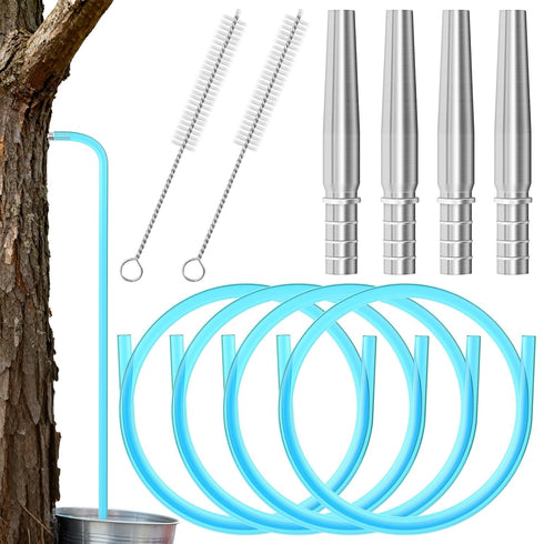 ANATIA 4PCS Maple Syrup Tapping Kit with Stainless Steel Maple Taps Food Grade