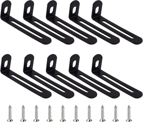Generic 10 Pcs Adjustable Corner Bracket, 2.8"x1"x0.6" Metal Slotted L Brackets Heavy Duty
