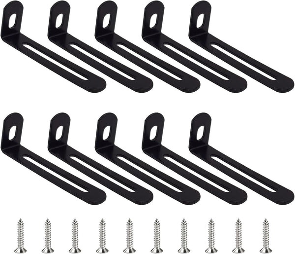 Generic 10 Pcs Adjustable Corner Bracket, 2.8"x1"x0.6" Metal Slotted L Brackets Heavy Duty