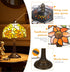 6 Inch Dimmable Bulb 2700K E27 Style Table Lamp with Stained Glass Sunflowers Small Antique Desk Lamp Bedside